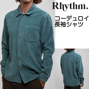 Rhythm Long Sleeve Shirt CORDUROY Green