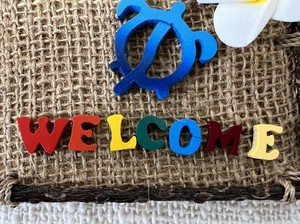 ウッドパーツ　welcome(カラフル)