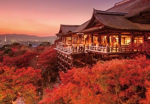 ポストカード カラー写真 日本風景シリーズ「京都 清水寺」観光地 名所 メッセージカード