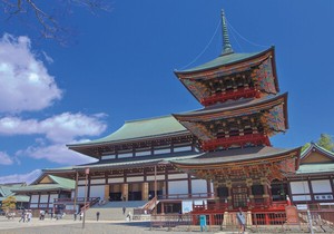 ポストカード カラー写真 日本風景シリーズ「千葉 成田山新勝寺」観光地 メッセージカード