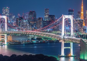 ポストカード カラー写真 日本風景シリーズ「東京 夜景」観光地 名所 メッセージカード
