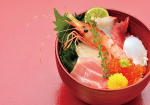 ポストカード カラー写真 日本風景シリーズ「海鮮丼」観光地 名所 メッセージカード
