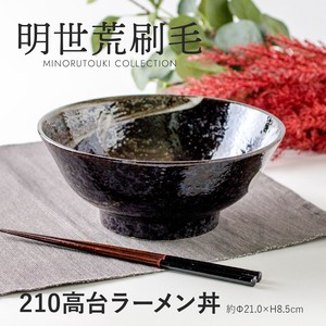 Brush Painting 10 High Ground Ramen Donburi Bowl Made in Japan Mino Ware Pottery
