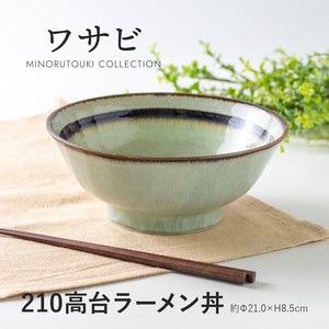 Wasabi 10 High Ground Ramen Donburi Bowl Made in Japan Mino Ware Pottery Plates