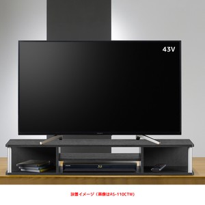 ちょい足しラック　ブラック　ダブル幅110【完成品】TVの高さを少し上げたい、HDD等をスッキリ収納