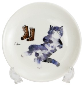 Cat Decoration Plate Jean Plate Stand Up