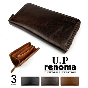 Long Wallet Round Fastener Genuine Leather 3-colors