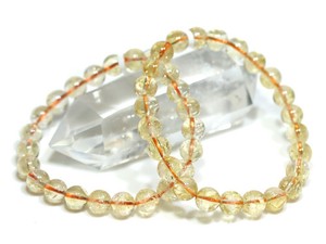☆高品質☆【ブレスレット】天然シトリン アイリスクォーツ (2A) (約7.5〜8mm) 【パワーストーン】