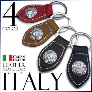 2022 AL Key Ring ITALY Italian Genuine Leather Leather Unisex