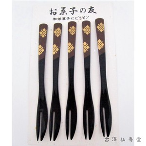 Lacquerware Japanese confectionery Fork Set Of 5 Sweets