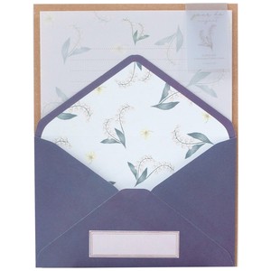 Lily Of The Valley Deux Muguet Writing Papers & Envelope Blue