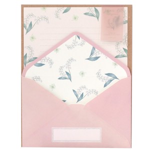 Lily Of The Valley Deux Muguet Writing Papers & Envelope Pink