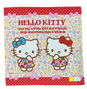Character Handkerchief Kitty Sanrio Handkerchief Red Heart