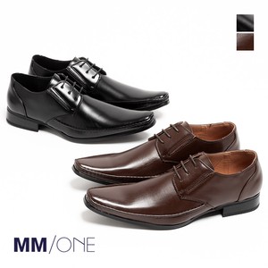 [色限定 SALE] ビジネスシューズ スクエアトゥ 着脱簡単 革靴 メンズ  MPT129-2 [ MM/ONE / エムエムワン ]