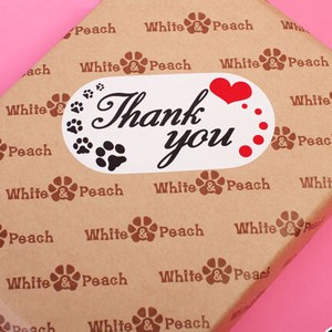 Cat Paw Thank you Sticker