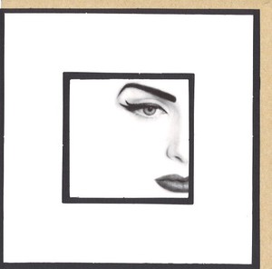 グリーティングカード 多目的/モノクロ写真 クローズリー「女性の顔」窓付きメッセージカード