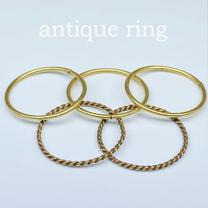 5本セットリング 台紙付き 真鍮リング ニッケルフリー アンティークカラー 指輪 アクセサリー 「2022新作」