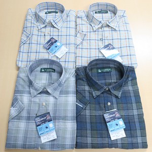 Short Sleeve Grid Pattern Casual Shirt