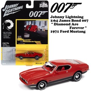 JOHNNY LIGHTNING 1:64 James Bond 007 Diamonds Are Forever 1971 Ford Mustang ミニカー