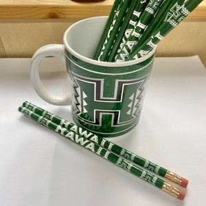 ハワイ大学　消しゴムつき鉛筆　オリジナルロゴ