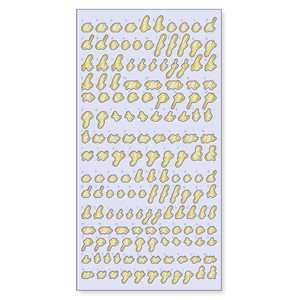 Stickers Character Collection Gold Writing Style ABC
