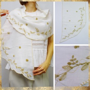 Stole Linen Linen-blend Embroidered Stole