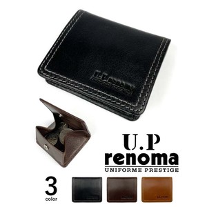全3色　U.P renoma ユーピーレノマ リアルレザー ボックス型コインケース 小銭入れ (61r657)「2022新作」
