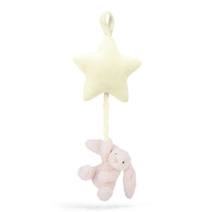 Bashful Pink Bunny Star Musical Pull