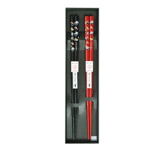 Chopsticks Red Gift M 2-pairs Made in Japan