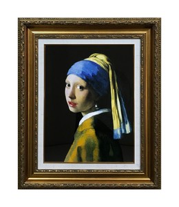 複製名画　F6号サイズ/ヨハネス・フェルメール（Johannes Vermeer）　真珠の耳飾りの少女「2022新作」