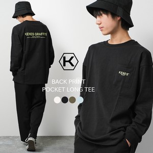 T-shirt Long Sleeves Large Silhouette Pocket