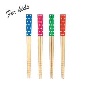 Chopsticks Red Blue Dot M for Kids Made in Japan