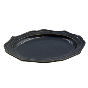 YUKURI●美濃焼 和食器 食器 陶器SavorCafe Ovalplate M エレガント(ネイビー)【特価品】