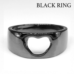 真鍮リング ブラックリング 指輪 エースリング 黒い指輪 ハート アクセサリー BK150「2022新作」