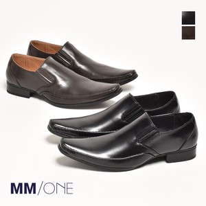 [ 定番商品 ] スクエアトゥ スリッポン ビジネスシューズ 革靴 メンズ MPT129-1 [ MM/ONE / エムエムワン ]