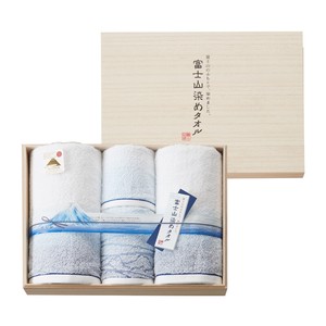 Bathing Towel 2 Pcs Face Towel 1 Pc Hand Towel 1 Pc Made in Japan Mt. Fuji Dyeing