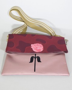 Shoulder Bag Flower Print Pink 2-way