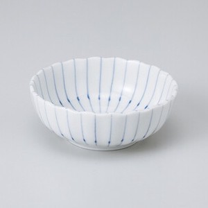 ピンストライプ菊型3.5鉢 [minoware Mino ware 美濃焼]「2022新作」