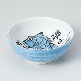 めで鯛 盛鉢 青 [minoware Mino ware 美濃焼]