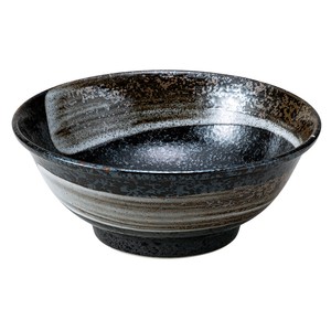 明世荒刷毛6.8高台丼 [minoware Mino ware 美濃焼]