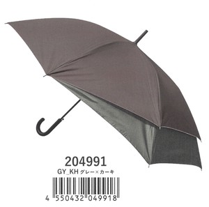 【2022新作】【晴雨兼用傘】背中が濡れない傘　グレーxカーキ