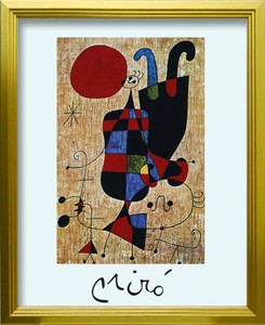 Joan Miro Upside-down figures S(GD)