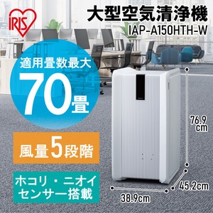【アイリスオーヤマ　花粉対策　空気清浄機】大型空気清浄機 IAP-A150HTH-W