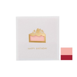窓ミニカード HAPPY BIRTHDAY ケーキ