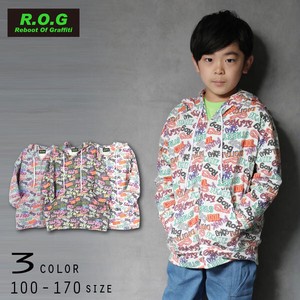 Kids' Zipper Hoodie Patterned All Over