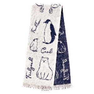 围巾 围巾 冷感 动物 绒布
