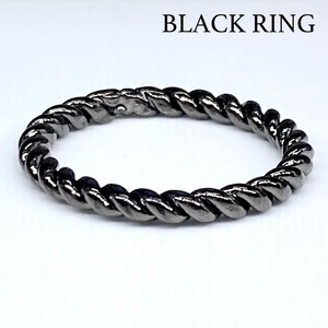 Plain Ring Rings black Simple