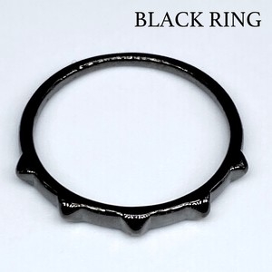 真鍮リング ブラックリング 指輪 エースリング 黒い指輪 スタッズ アクセサリー R966「2022新作」