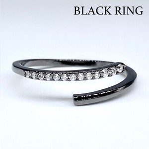 真鍮リング ブラックリング 指輪 エースリング 黒い指輪 石あり アクセサリー N190「2022新作」