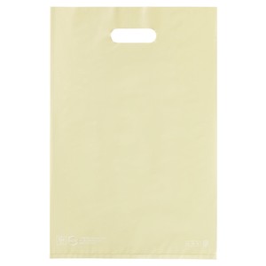 【ベストセラー】ポリ袋ハードタイプ カラー アイボリー　無償提供可能　環境配慮　持ち帰り袋